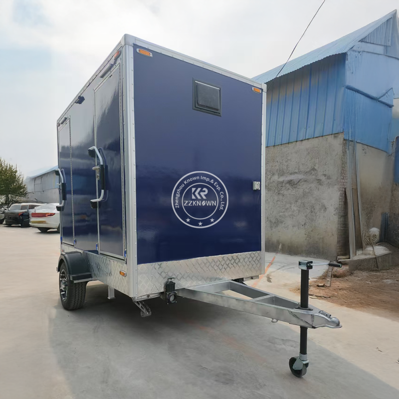 Mobile Toilet Manufacturer - Blue Color VIP Restroom