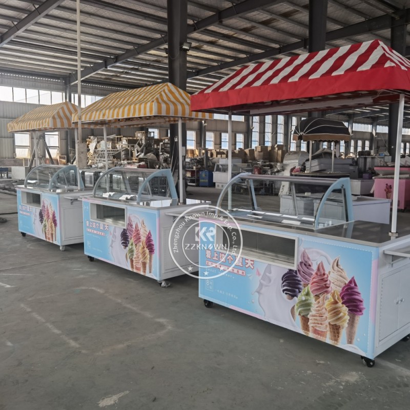 Ice Cream Cart Manufacturer - High Capacity Worktop