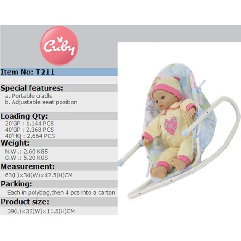 Baby Care Toys Factory - Comfort Relaxation Doll Cradle Furniture
