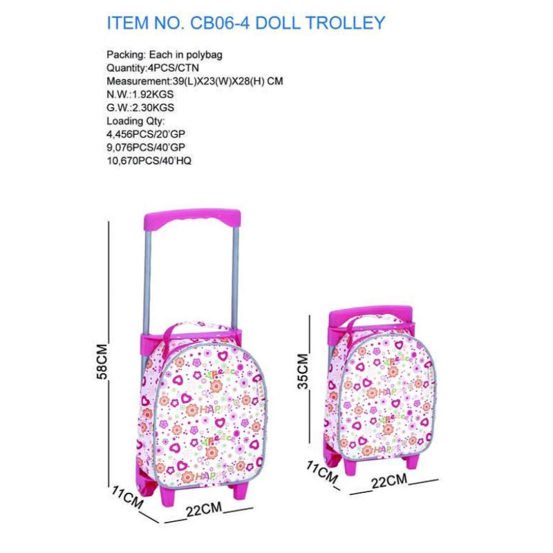 Kid's Luggage Manufacturer - Fashionable Polyester Wheels Preschool Toys