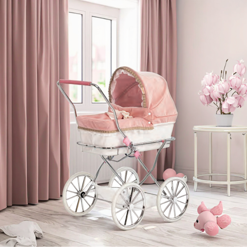 Corduroy Stroller Manufacturer - Dreamy Pink Plush Fabric Role Play
