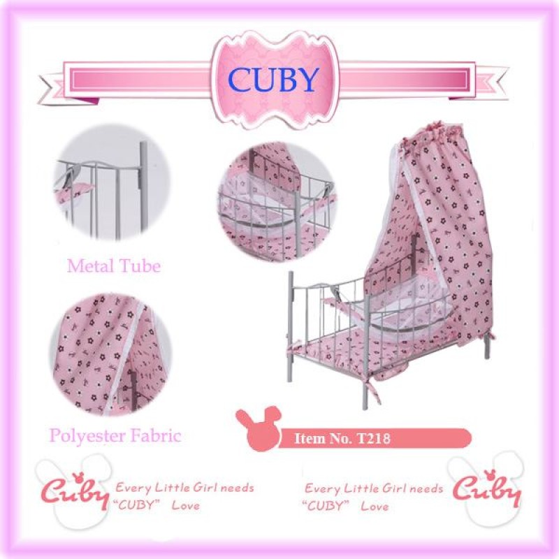 Doll Bed Manufacturer - Deluxe Metal Frame Static Nursery Crib