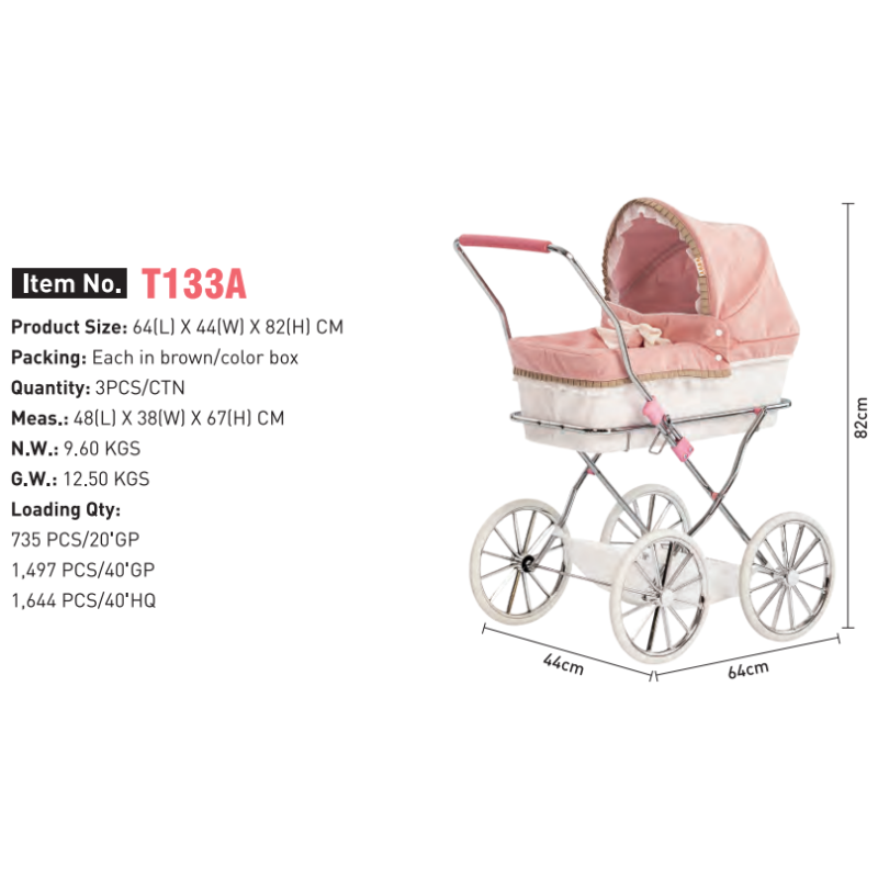 Corduroy Stroller Manufacturer - Dreamy Pink Plush Fabric Role Play