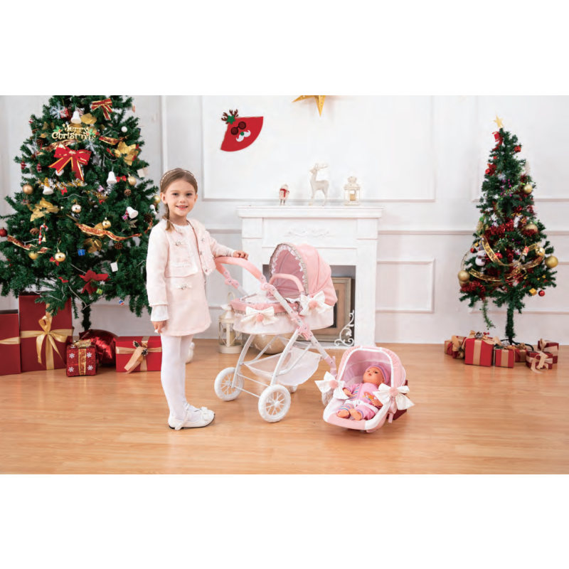 Doll Stroller Factory - Deluxe 2-in-1 Kids Baby Pram