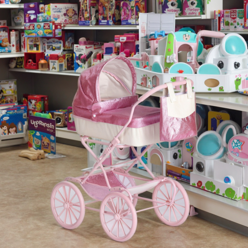 Doll Stroller Factory - Deluxe Metal Frame Play Toys Direct Sale