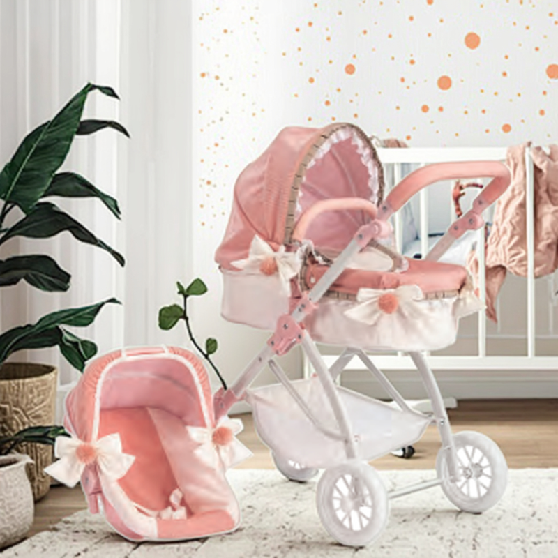 Doll Stroller Factory - Deluxe 2-in-1 Kids Baby Pram