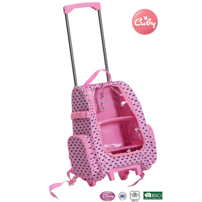 Children's Suitcase Manufacturer - Fashionable Polyester Spinner ABS Draw-Bar