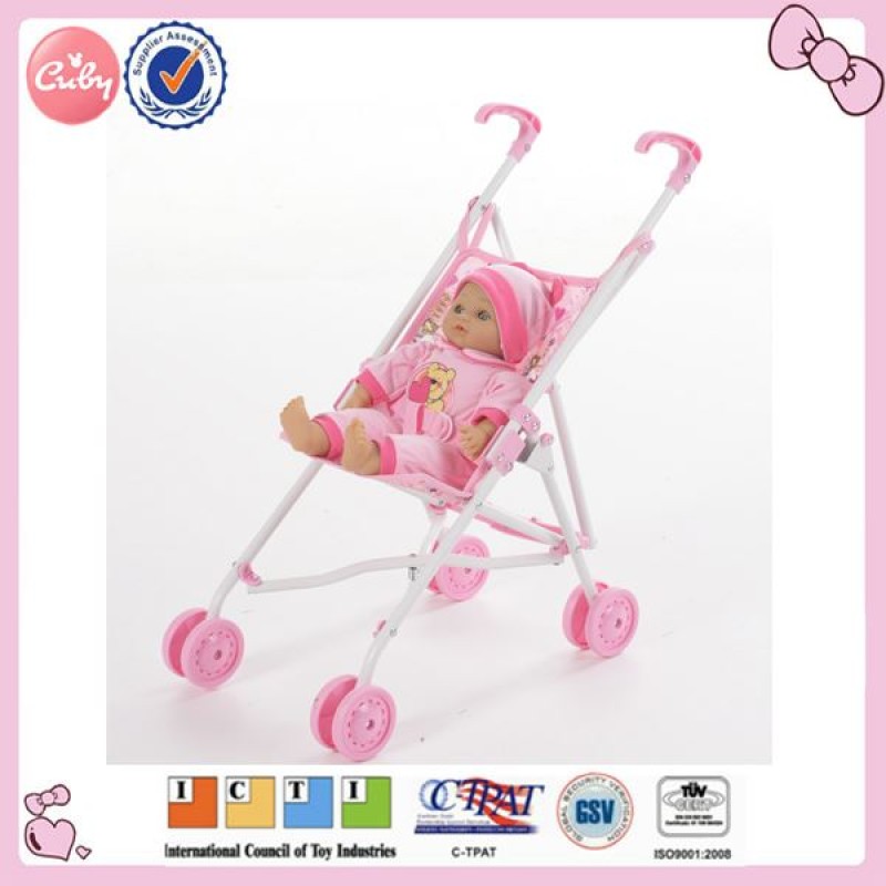Doll Stroller Factory - Foldable Role Play Pushcart Storage