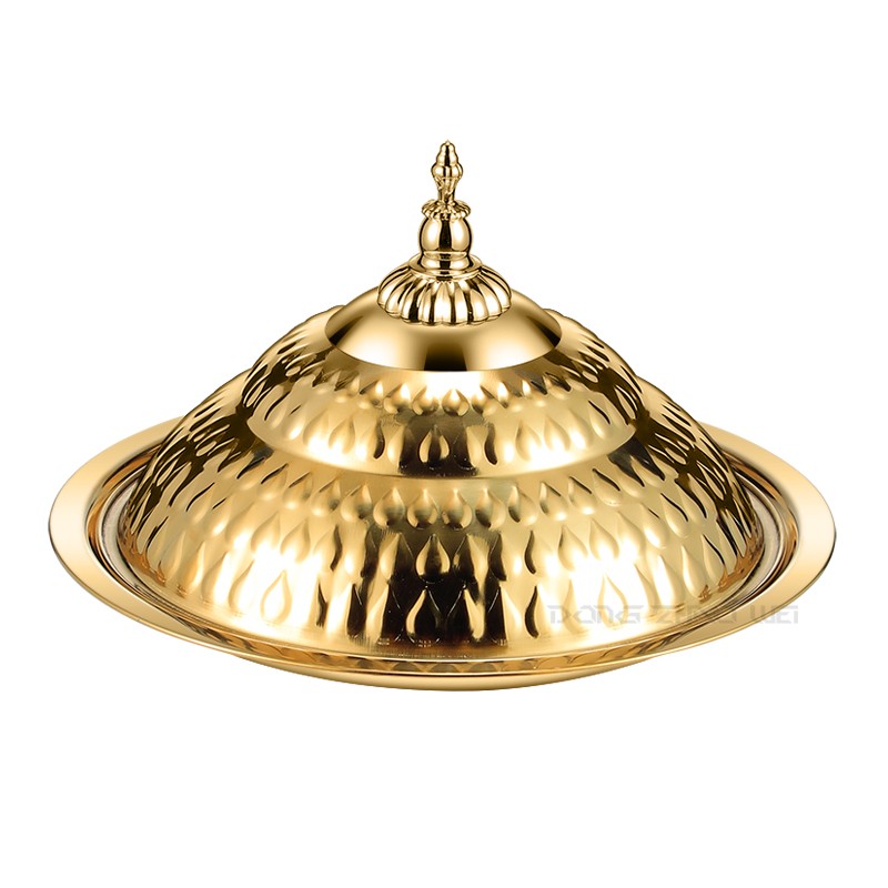 Food Pan Manufacturer - Gold Plated Chain Shatterproof Stack Tray