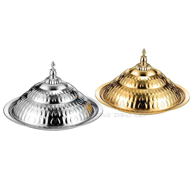 Food Pan Manufacturer - Gold Plated Chain Shatterproof Stack Tray