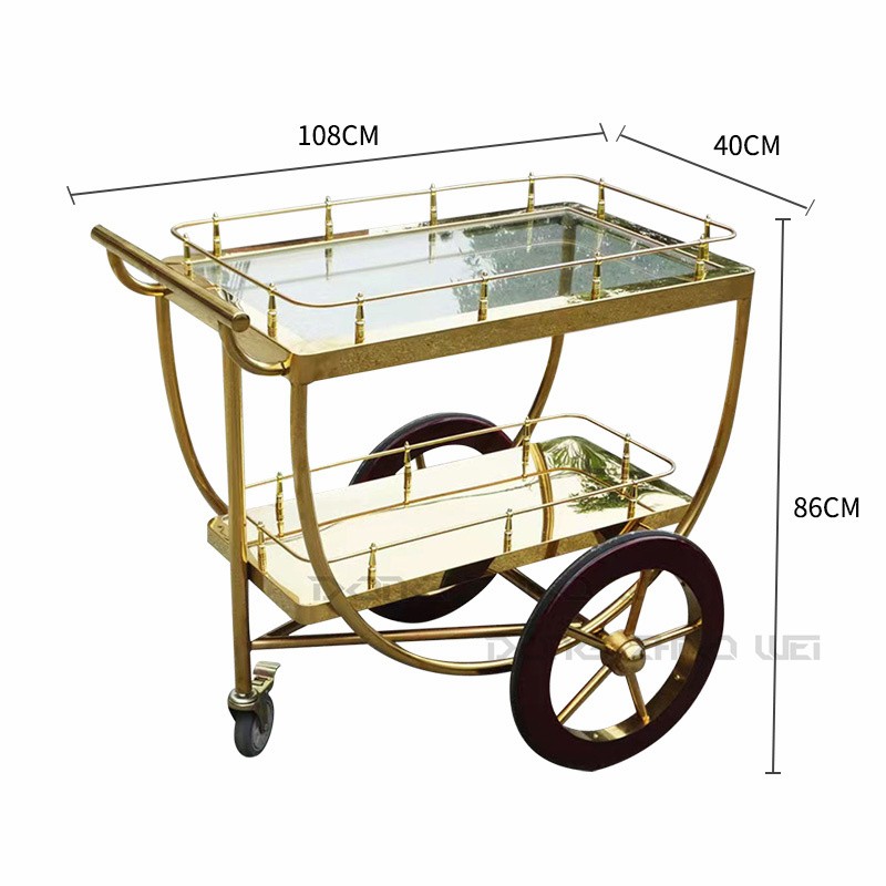 Restaurant Car Factory - Custom Two Shelves Stainless Steel Liquor