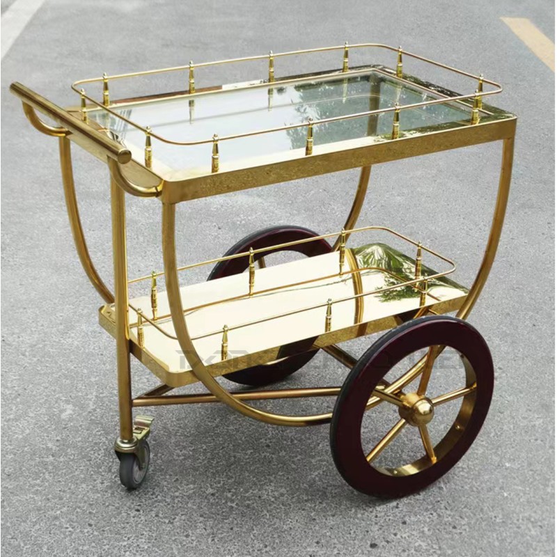 Restaurant Car Factory - Custom Two Shelves Stainless Steel Liquor