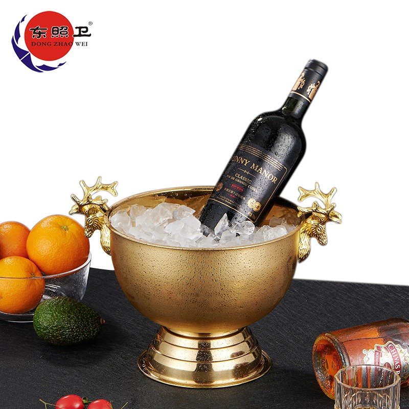 Ice Bucket Manufacturer - Customized Stainless Steel Golden Cooler
