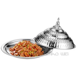 Serving Plate Factory - Durable Silver 45cm Oem Hotel Buffet Server