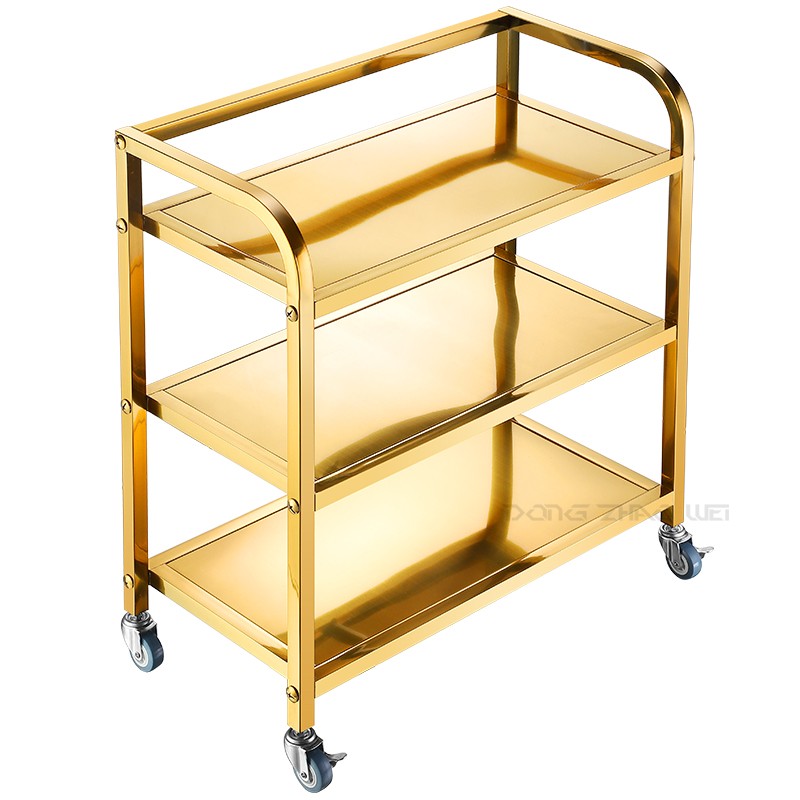 Service Trolley Manufacturer - Golden Arc 3 Layer Hotel Kitchen