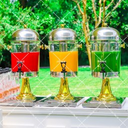 Beverage Dispenser Factory - Catering Acrylic Drink Dispenser 3 Tanks