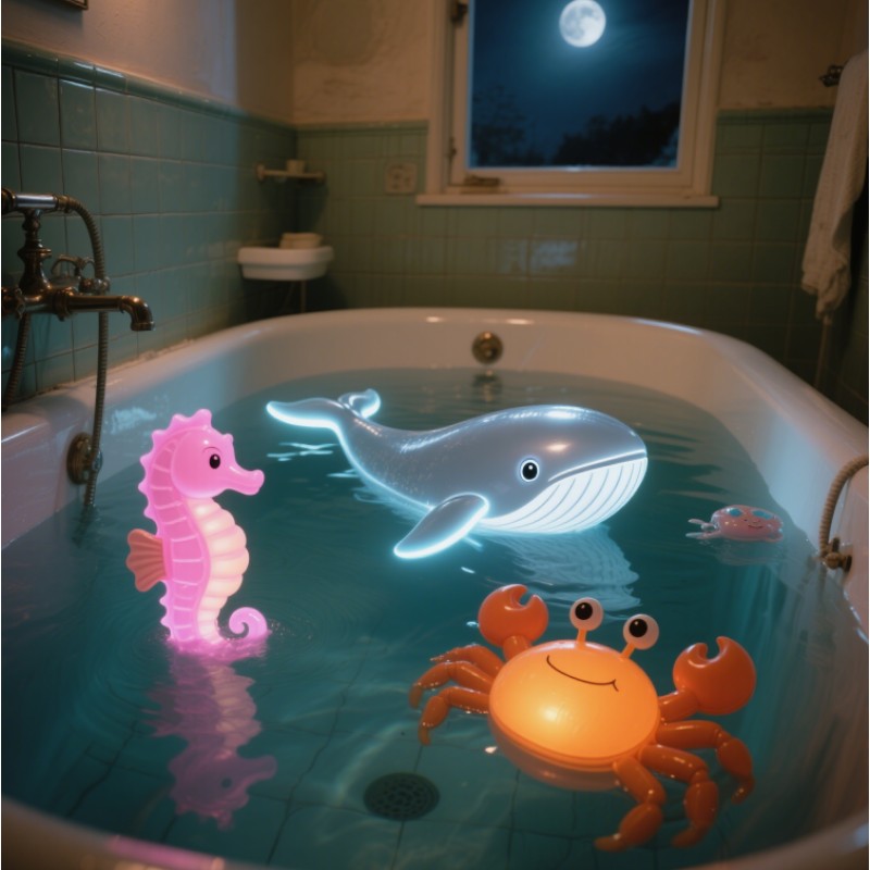 Light-Up Bath Toy Manufacturer - Custom Marine Creature Set
