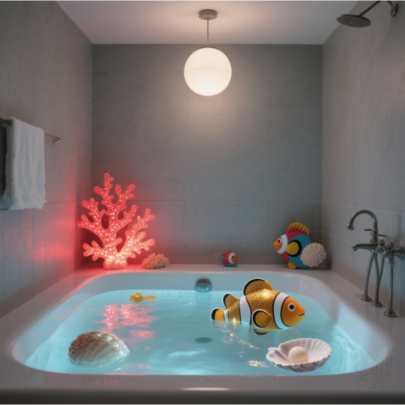 Light-Up Bath Toy Manufacturer - Custom Marine Creature Set