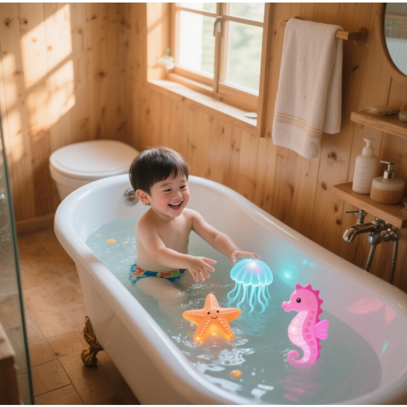 Light-Up Bath Toy Manufacturer - Custom Marine Creature Set