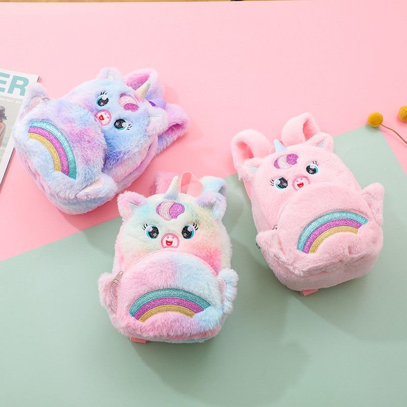 Unicorn Plush Backpack Manufacturer - OEM Custom School Bag Sequins