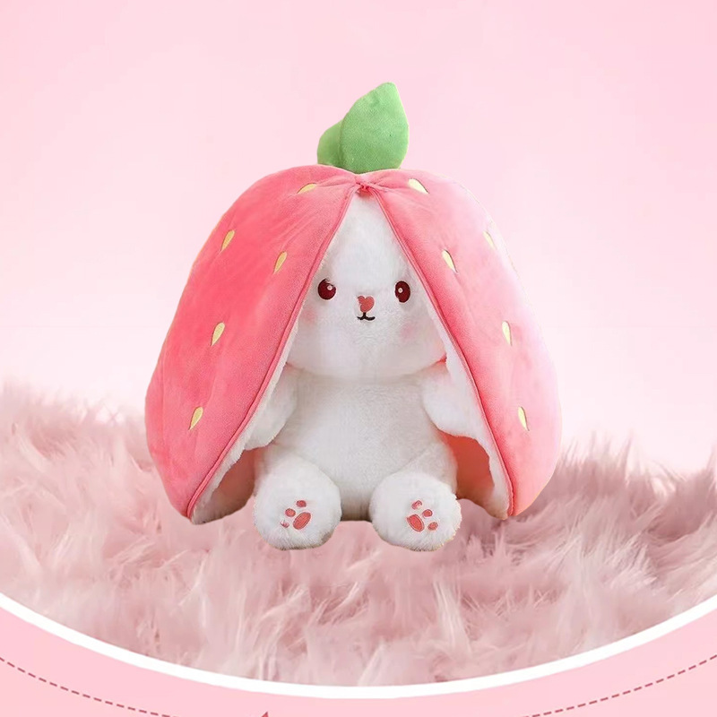 Strawberry Rabbit Toy Supplier - OEM Custom Transformed Bunny