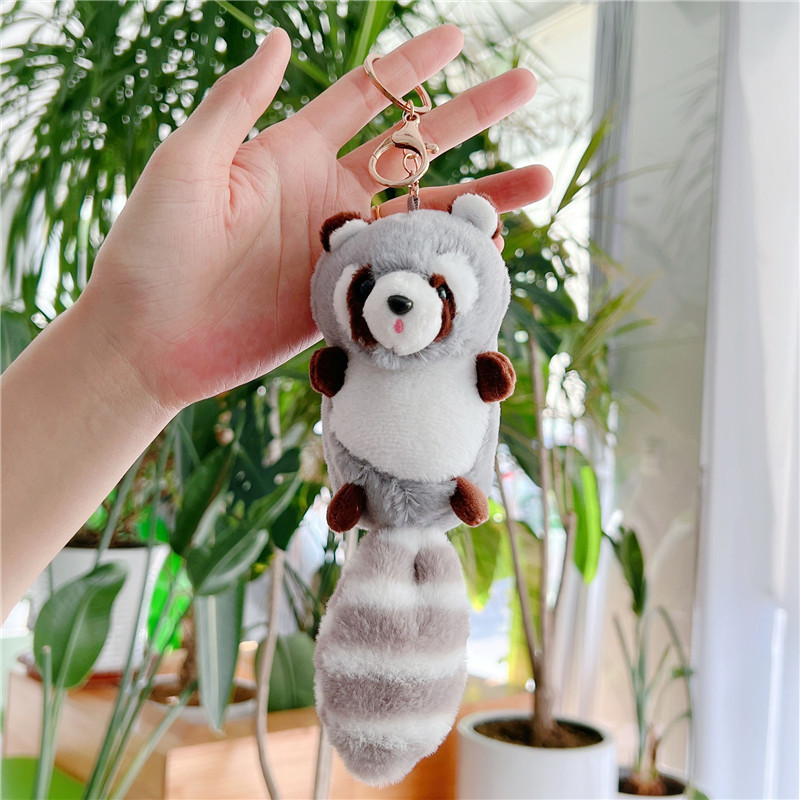 Little Raccoon Keychain Supplier - OEM Custom Washed Plush Doll