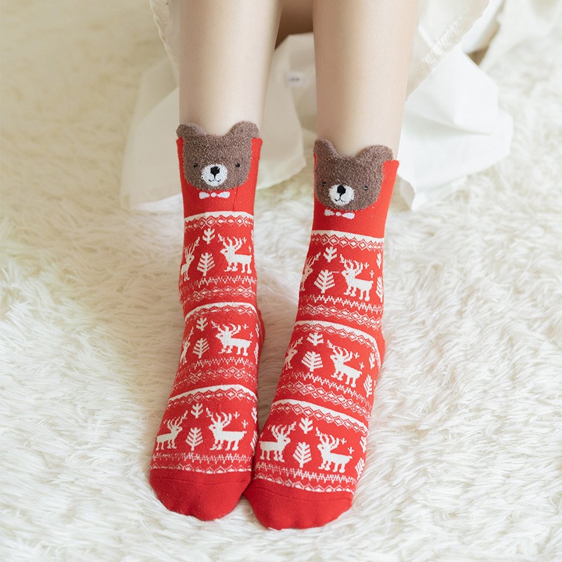 Christmas Socks Manufacturer - OEM Custom Cotton Anti-slip Sock
