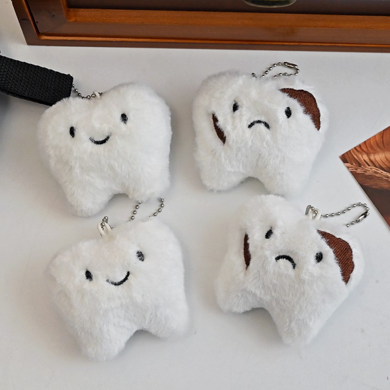 Plush Teeth Pendant Supplier - OEM Custom Cartoon Bag Charm