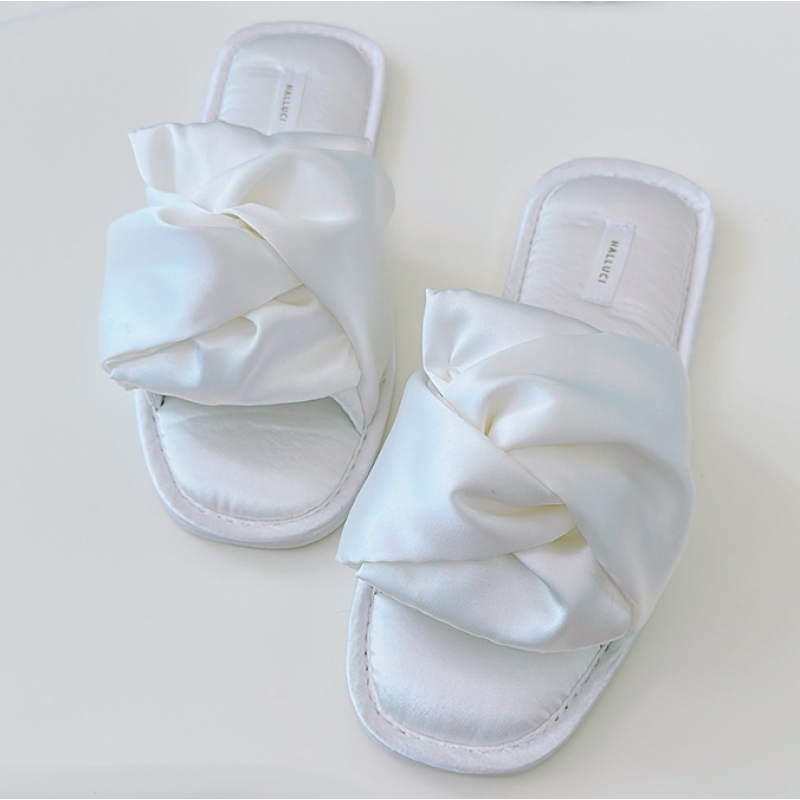 Women Slipper Factory - OEM Custom Low Heel Bow Comfortable