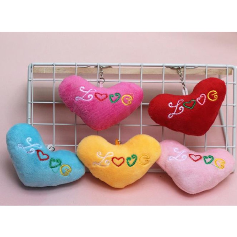 Heart Keychain Factory - OEM Custom Love Embroidered Plush