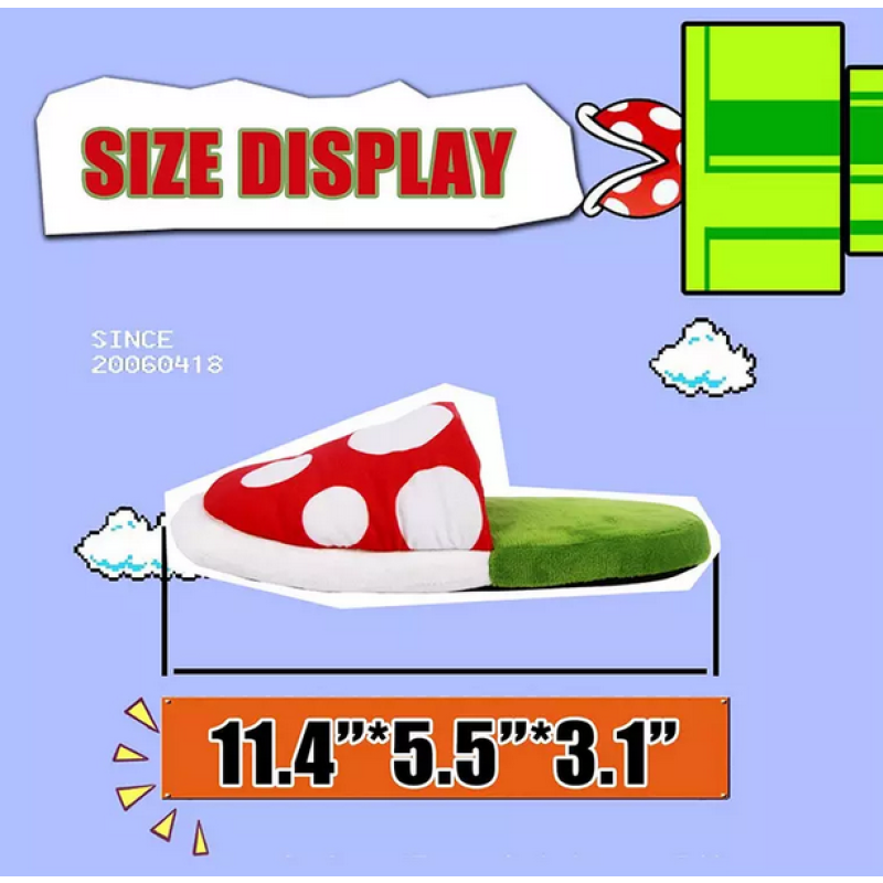 Animation Slipper Supplier - OEM Custom Mario Piranha Design