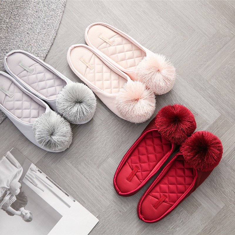Fluffy Home Shoes Factory - OEM Custom Pompom Women Slipper