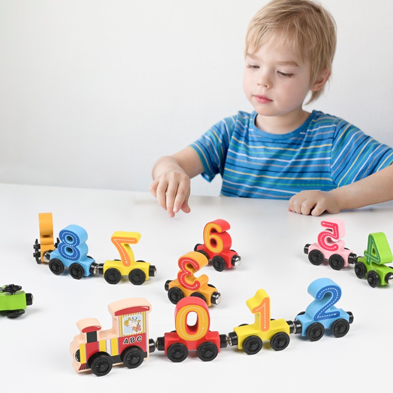 Montessori Train Toy Factory - OEM Custom Math Digital Wooden