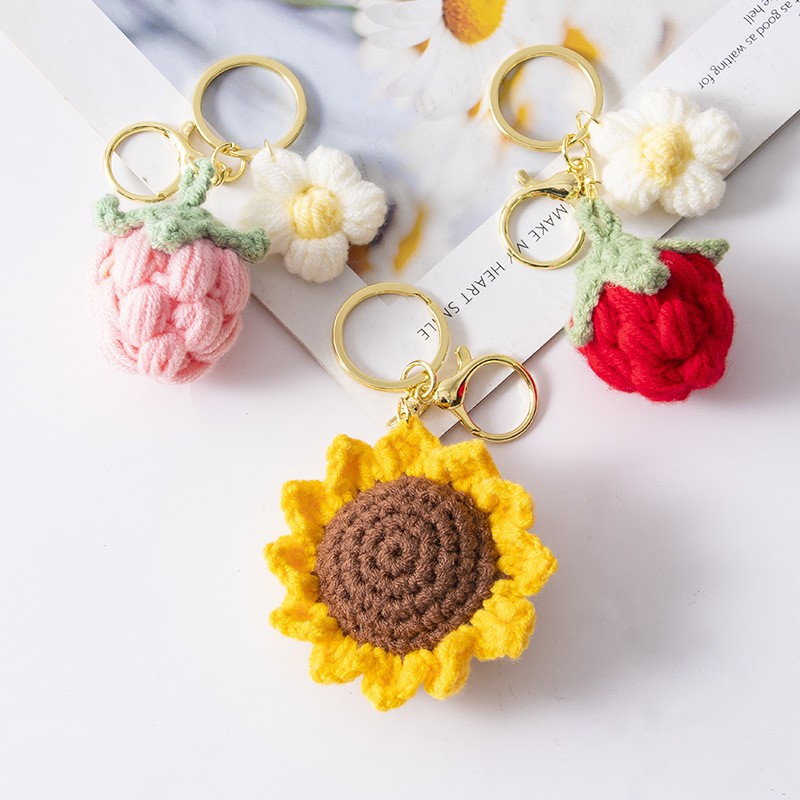 Crochet Keychain Supplier - OEM Custom Fruit Car Accessories
