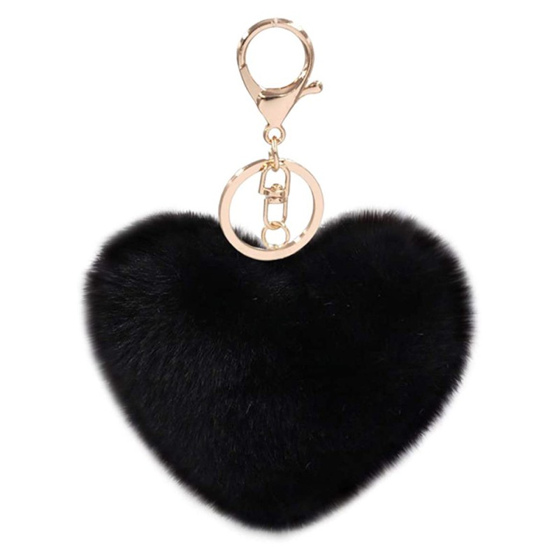 Heart Plush Pendant Supplier - OEM Custom Fur Pompom Keychain
