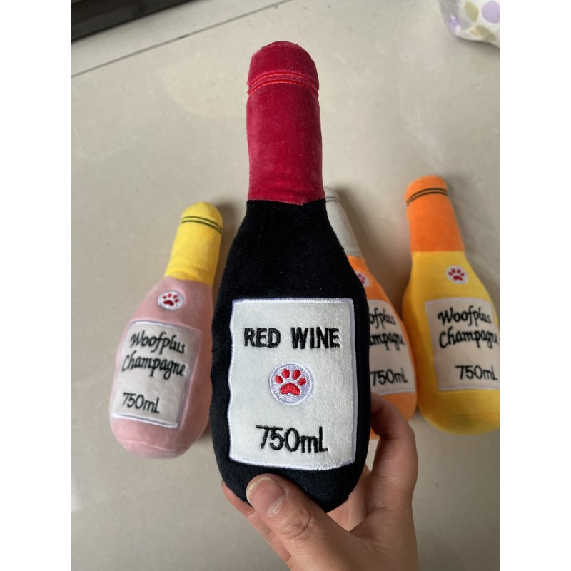 Wine Dog Toy Supplier - OEM Custom Polyester Fiber Squeaky