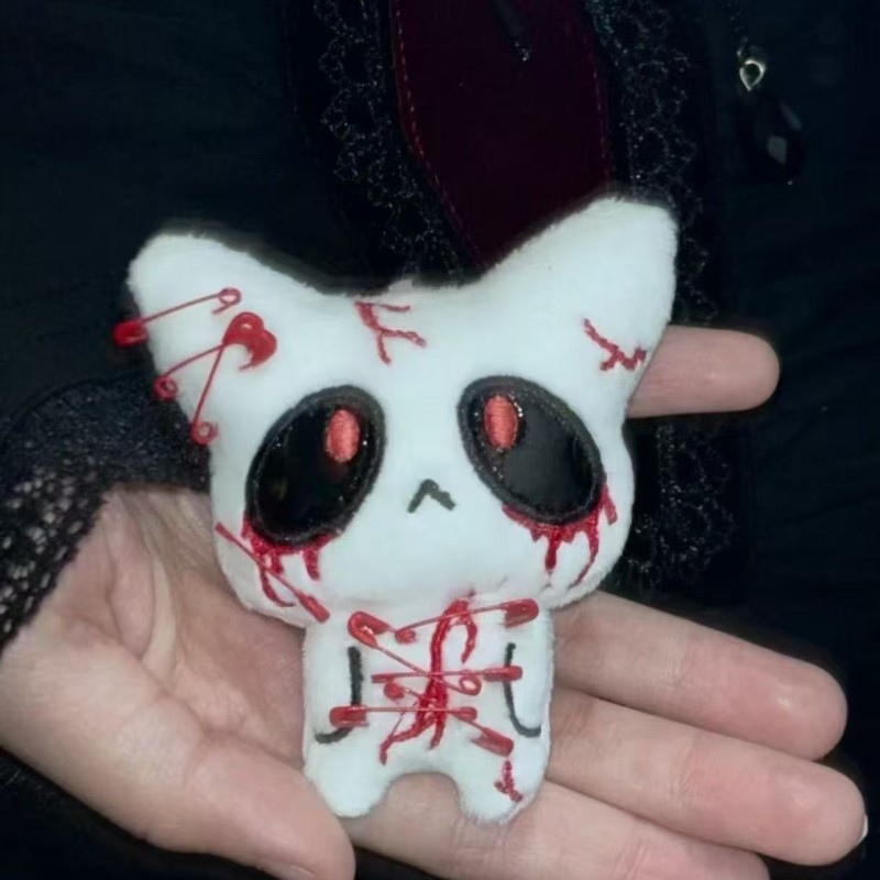 Halloween Plush Doll Supplier - OEM Custom Dark Style Keychain