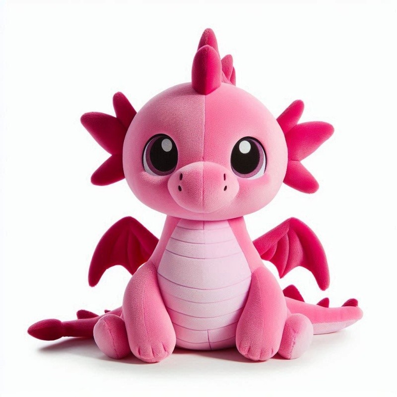 Plush Toy Factory - Custom Pink Dragon Stuffed Animal