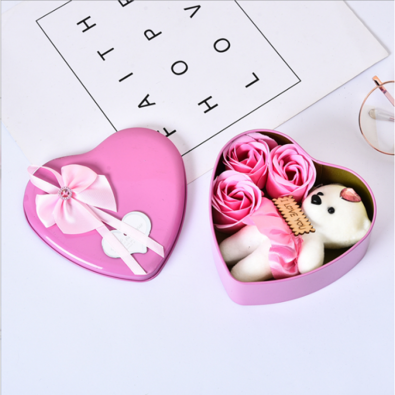 Gift Box Factory - Soap Rose Bear Set