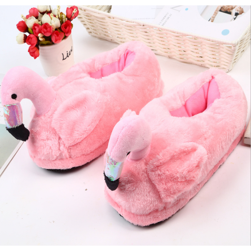 Slippers Manufacturer - Flamingo Plush Slippers
