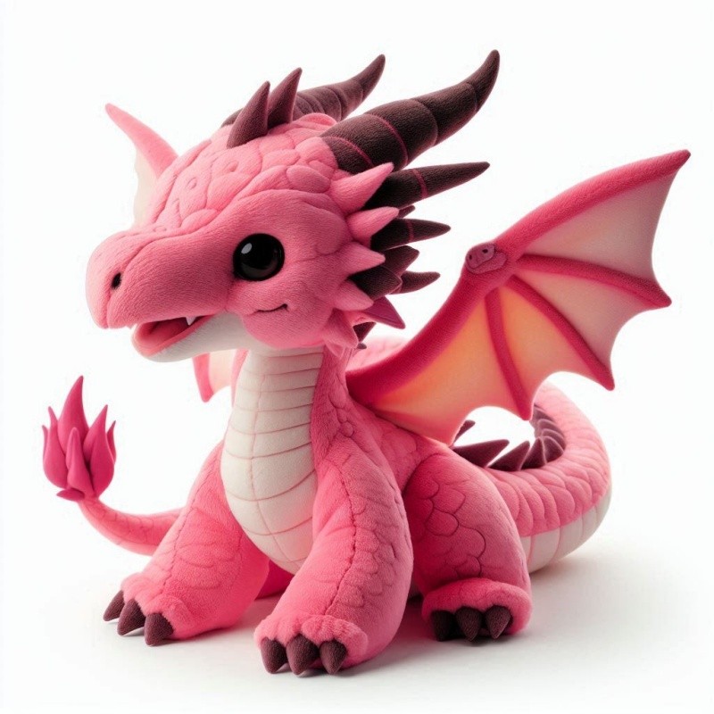 Plush Toy Factory - Custom Pink Dragon Stuffed Animal