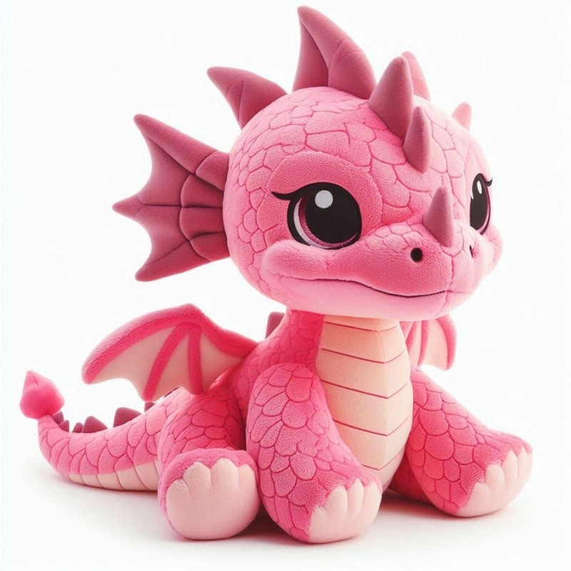 Plush Toy Factory - Custom Pink Dragon Stuffed Animal