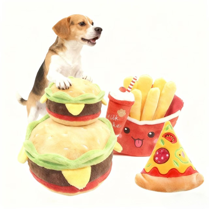 Pet Toy Factory - Hamburger Fries Plush Toy
