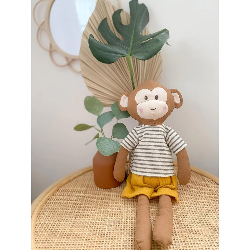 Plush Toy Factory - Linen Monkey Stuffed Doll