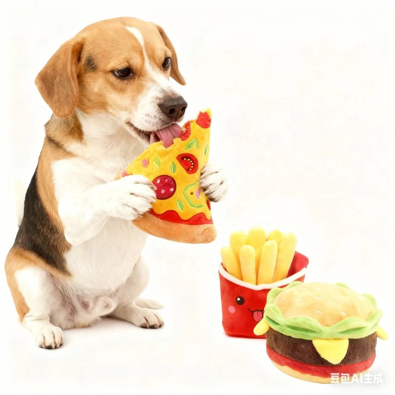 Pet Toy Factory - Hamburger Fries Plush Toy