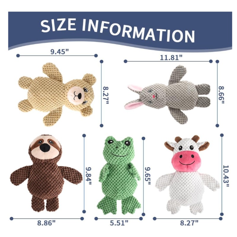 Dog Toy Factory - Squeaky Stuffing Free Chew