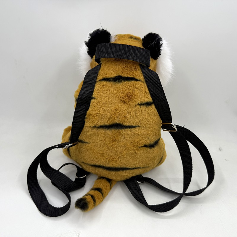 Backpack Manufacturer - Tiger Shape Plush Backpack