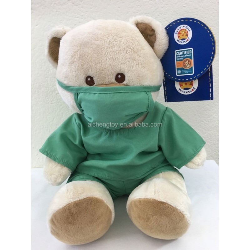 Plush Toy Factory - Green Doctor Bear Toy