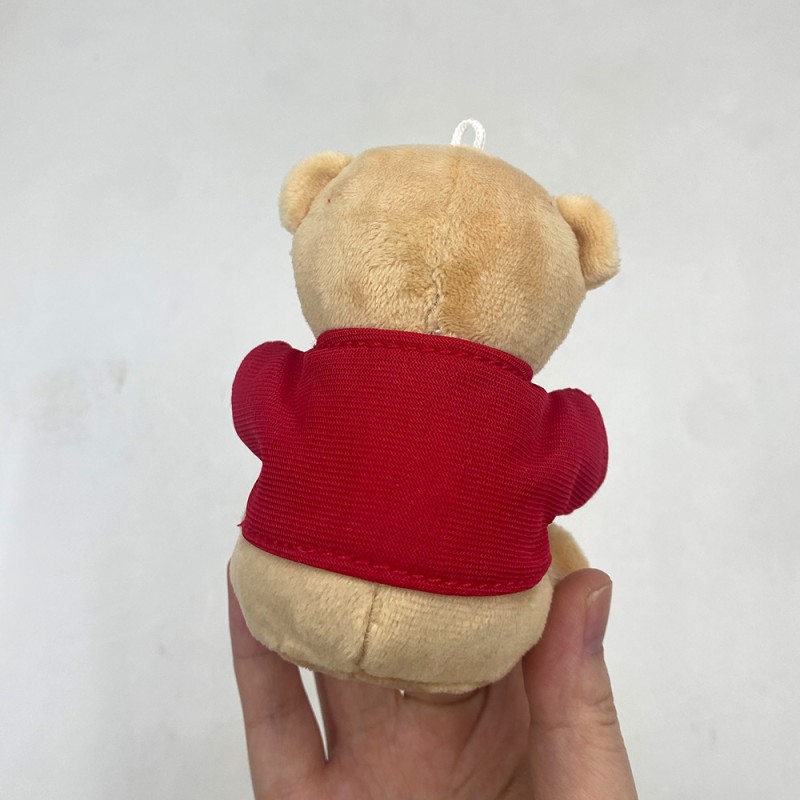 Keychain Factory - Red Plush Bear Keychain