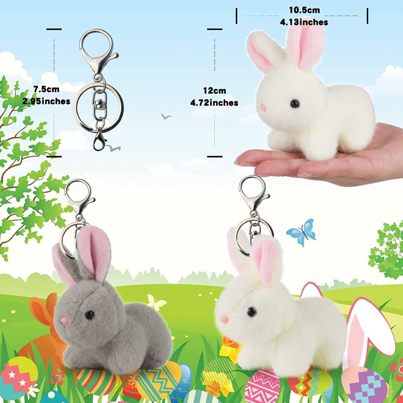 Keychain Manufacturer - 4.8 Inch Bunny Keychain Set